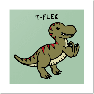 T-Flex T-Rex Posters and Art